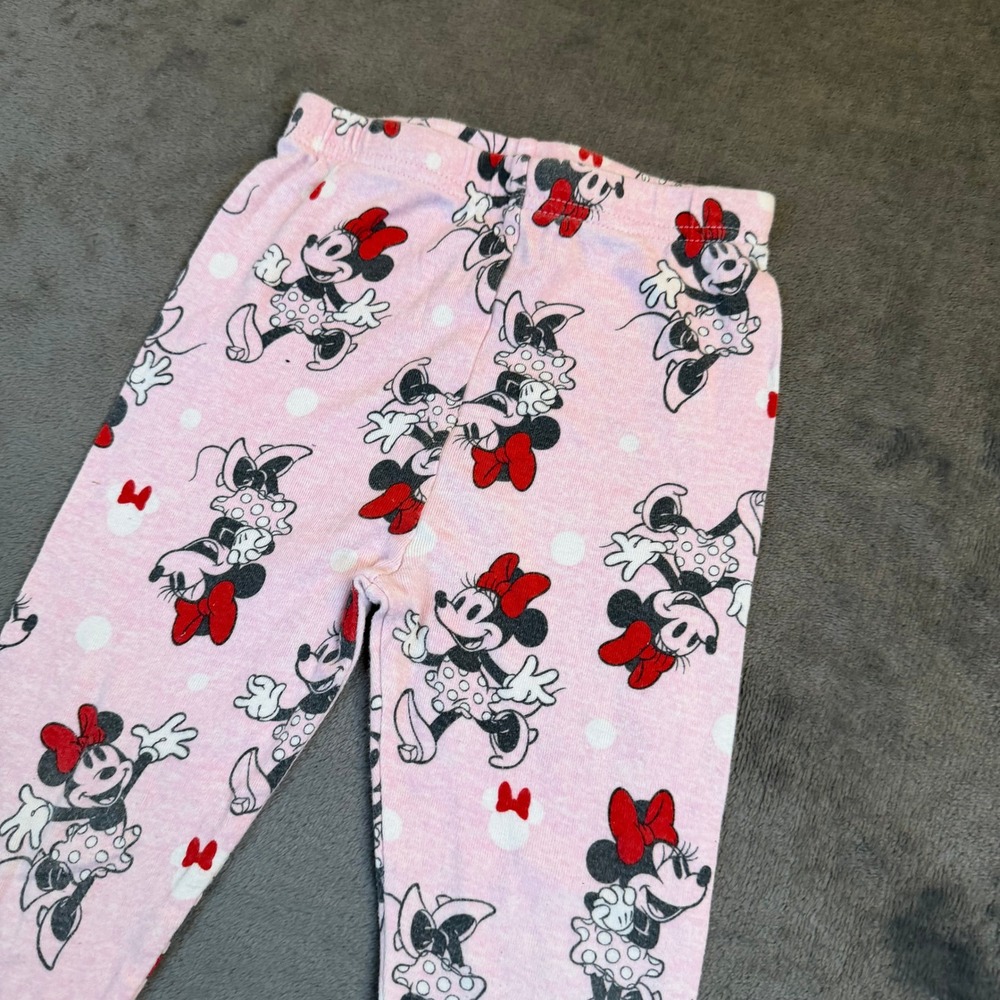 Disneyโ Minnie Mouse Pajama Pants Kids 4T Pink Cotton Snug Fit Sleepwear